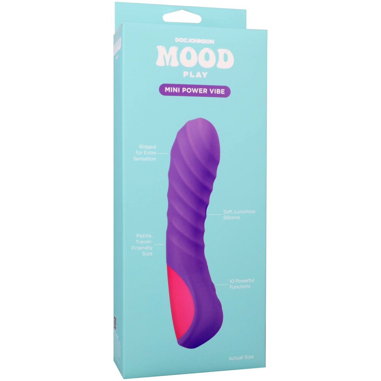 Doc Johnson Mini Power Vibe — Purple Travel Vibe, 6.5 in - DJ1472-07-BX