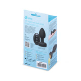 b-Vibe 3.5" Light-Up Butt Plug with Remote — Black - BV4949