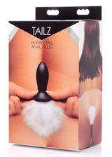 XR Brands Bunny Tail Anal Plug — Silicone Plug with Faux Fur Tail, 6" - FR-AE108