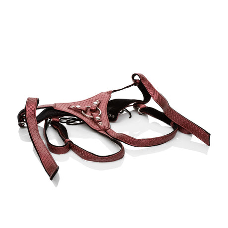 CalExotics Her Royal Harness — Regal Queen Crotchless Harness, Red - SE1563203