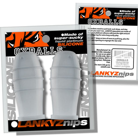 OXBALLS Lankyz Silicone Nipsuckers — Clear, 2.7 in Depth - OX-3211-CLR