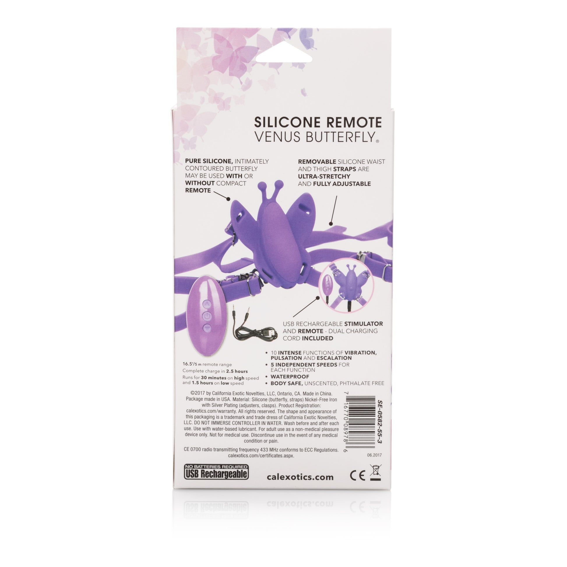 Venus Butterfly Silicone Remote Wireless Micro Butterfly by CalExotics