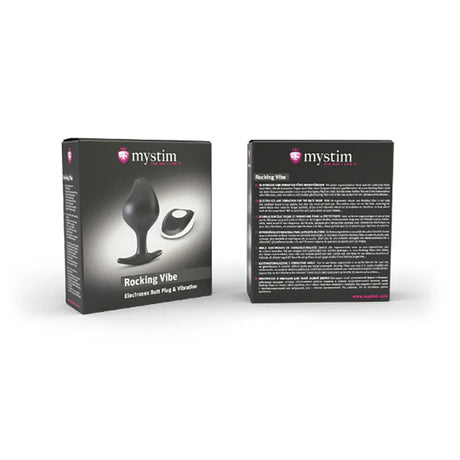Mystim Rocking Vibe E‑Stim Vibrating Butt Plug, Black - MY2729