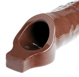 XR Brands Really Ample Penis Enhancer Sheath — Brown - SM-AE519