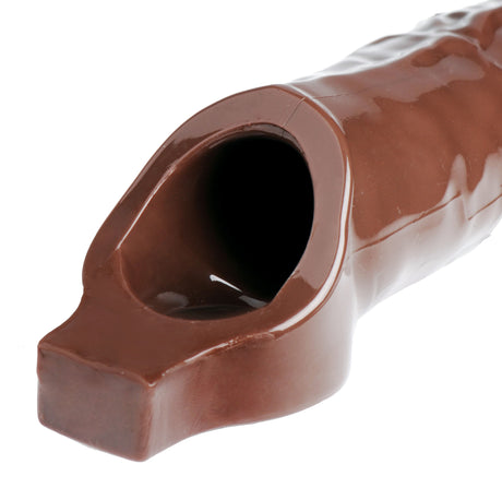 XR Brands Really Ample Penis Enhancer Sheath — Brown - SM-AE519