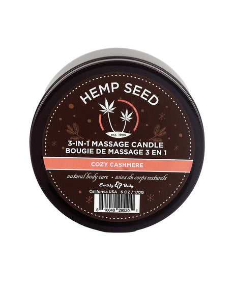 Earthly Body Cozy Cashmere 3-in-1 Massage Candle — 6 oz - EB-HSCH022A