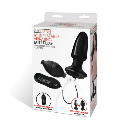 Lux Fetish 4" Inflatable Vibrating Butt Plug by Electric Novelties