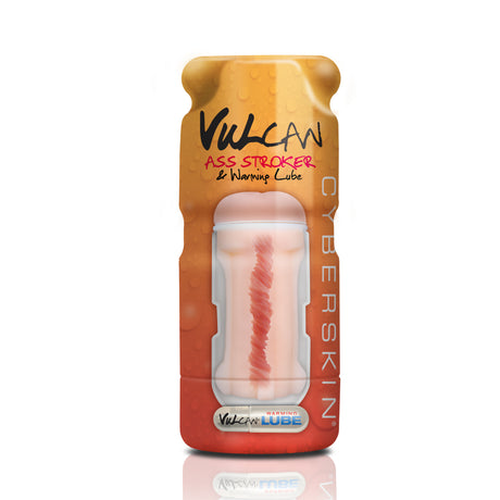 Topco Vulcan Cyberskin Ass Stroker with Warming Lube — Light - TS1600377