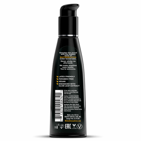 Wicked Butterscotch Water-Based Lubricant — 4 oz - WK302