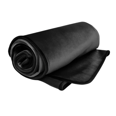 Liberator Fascinator Lush Throw — Black Microvelvet, King Size - L0052