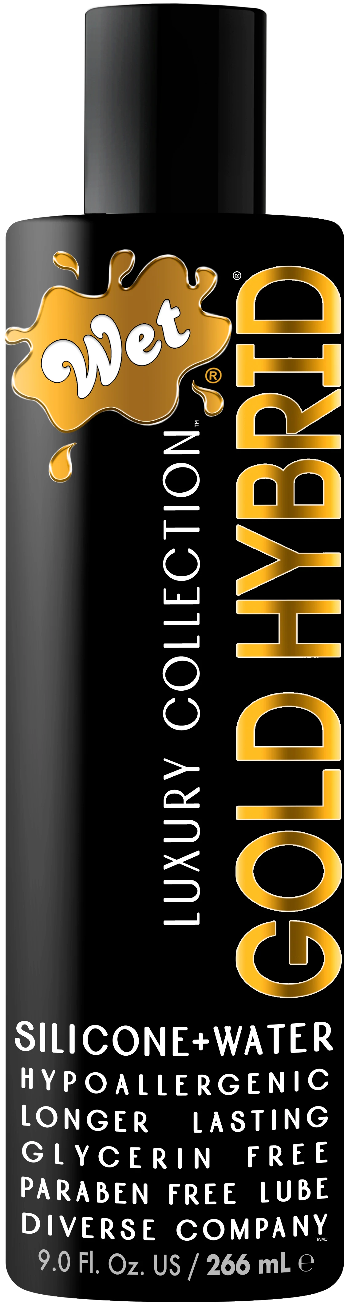 Wet Gold Hybrid Silicone & Water-Based Lubricant, 9 oz - WT27208