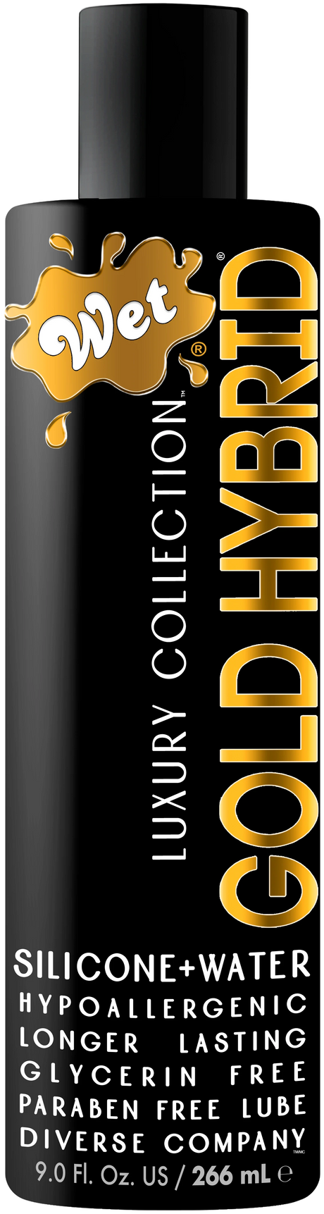 Wet Gold Hybrid Silicone & Water-Based Lubricant, 9 oz - WT27208