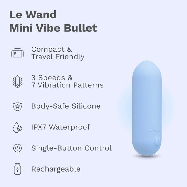 Le Wand Mini Vibe — Rechargeable Waterproof Bullet Vibrator - LW8053