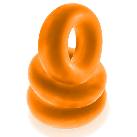 OXBALLS Fat Willy 3-Pack Jumbo Cock Rings — Orange - OX-3065-ORG
