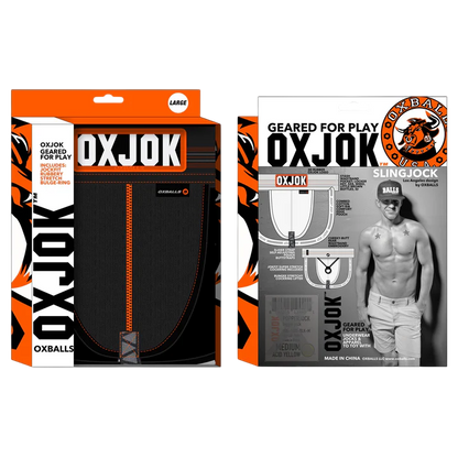 SLINGJOCK, upthrust slider-strap jock, BLACK IRON, X-LARGE