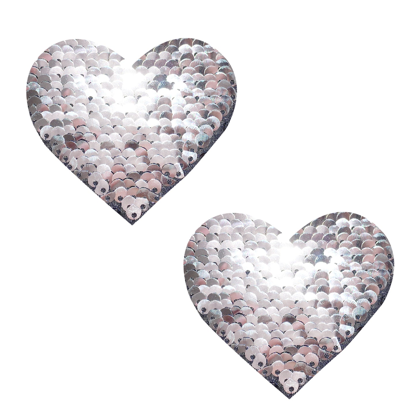 Sequin Medusa Magic Flip Black to Silver I Heart U Nipztix Pasties by Neva Nude
