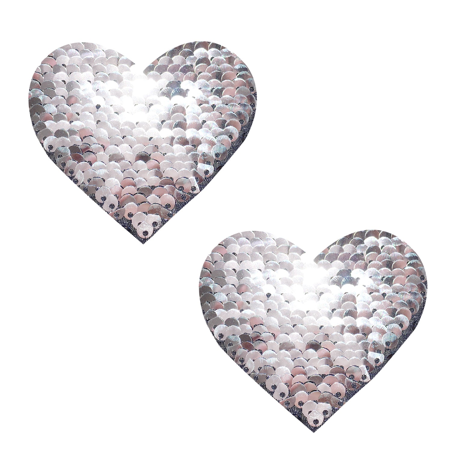 Sequin Medusa Magic Flip Black to Silver I Heart U Nipztix Pasties by Neva Nude