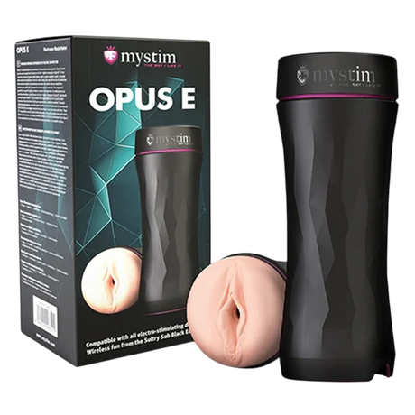 Mystim Opus E Vagina Masturbator — Black, 10 in - MY3511