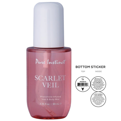 Pure Instinct Scarlet Veil Pheromone Hair & Body Mist, 3.35 fl oz - PIN3008-03