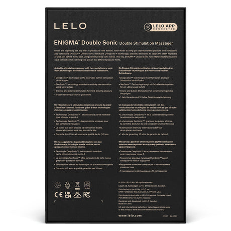 Lelo Enigma Double Sonic Massager — Dual Sonic Stimulation - LO9486