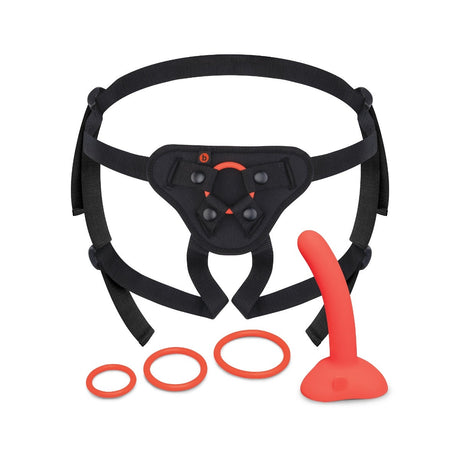 b-Vibe Beginners Strap-On Harness Set with 5" Silicone Dildo - BV5380