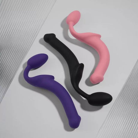 STRAP-ON-ME Semi-Realistic Bendable Strap-On — Pink, Size M - SM8712