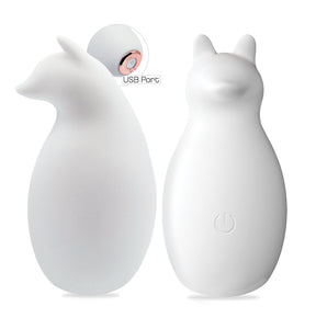 Icon Brands Buzzy Buddies Clit Stimulator — White, Silicone, USB Rechargeable - IC4033