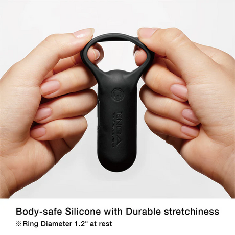 Tenga SVR+ USB Rechargeable Vibrating Ring — Black - TN920