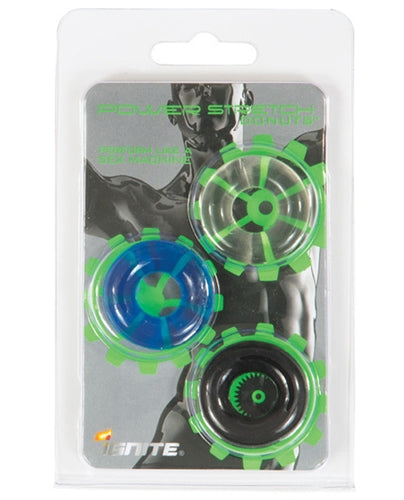 SI Novelties Power Stretch Donuts — 3-Pack TPE Rings - SI-95000