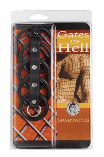 Spartacus 5-Pack Black Rubber Rings with D-Ring - BSPR-15
