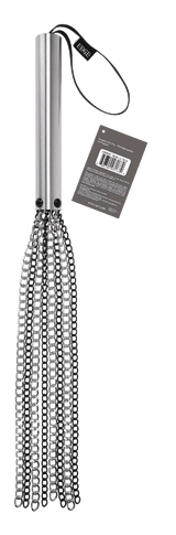 Sportsheets Edge Chain Flogger — Metal Handle, Black & Silver Chains - SP0634