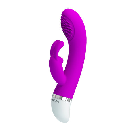 Pretty Love Christ Come Hither Rabbit Vibrator — Purple, 7.4 in - BI-014320