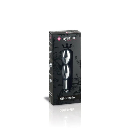 Mystim O(h!)-thello Oval E‑Stim Dildo — Aluminum, 14 cm - MY1104