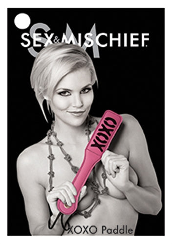 Sportsheets Sex and Mischief XOXO Soft Vinyl Paddle — Pink - SS921-16