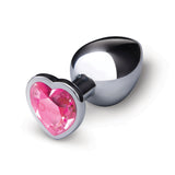 b-Vibe Jewel Heart Metal Butt Plug Training Set — 2 Sizes - BV2983