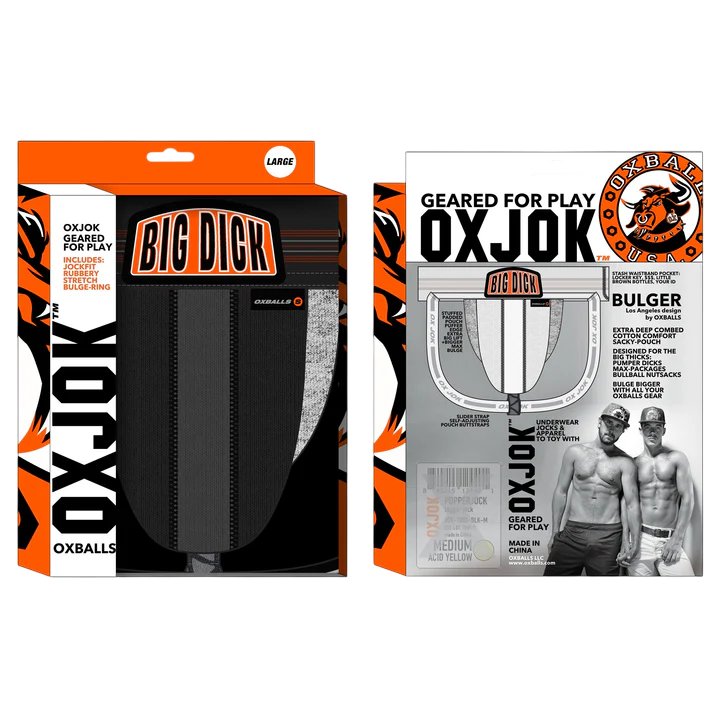OXBALLS Bulger Pouch Jockstrap — Small (Black Iron) - OX-JOK-1003-BLK-S