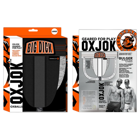 OXBALLS Bulger Pouch Jockstrap — Small (Black Iron) - OX-JOK-1003-BLK-S