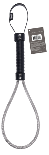 Sportsheets Edge Metal Loop Spanker — Vinyl-Coated Steel Loop, Black - SP0603