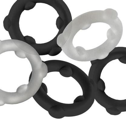 Gearheads 5-Pack Spinner Rings Black/Vapor by OXBALLS