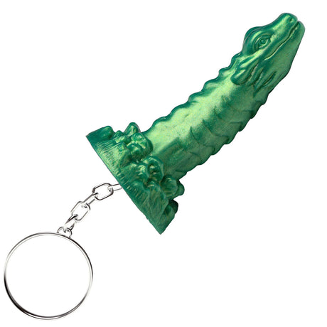 XR Brands Cockness Monster Mini Dildo Keychain — Green - CC-AH428