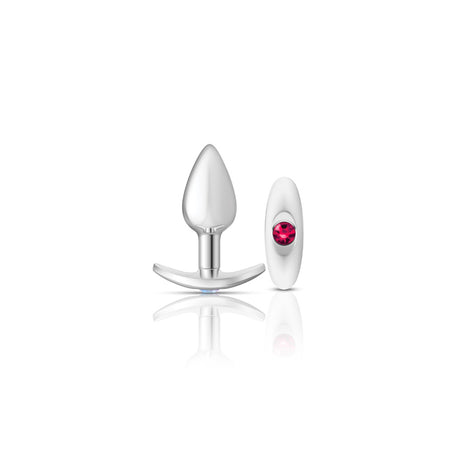 Viben Anchor Buttplug Kit — Silver Aluminum with Iridescent & Pink Gems - VB-CC9140