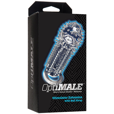 Doc Johnson OptiMALE Stimulator Extension with Ball Strap — Clear - DJ0690-41-BX