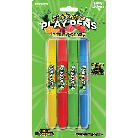 Hott Products Sweet and Sour Play Pens — 4 Pack (1.7 oz, Assorted Flavors) - HTP3581