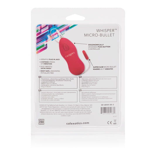 CalExotics Whisper Micro Bullet Vibrator — Pink - SE0044503