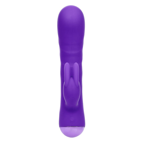 CalExotics Extra Thicc Chubby Deep-Thrust Bunny Vibrator — Purple, 9 in - SE0650803