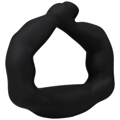 Doc Johnson Titanmen Muscle Bound Cock Ring — 2.5 in (6.4 cm) Black - DJ3503-08-CD