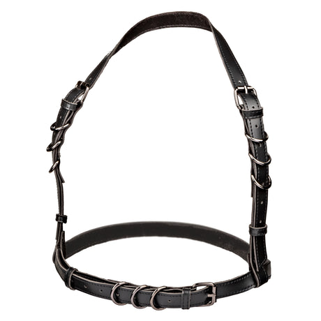 CalExotics Euphoria Halter Buckle Harness — Black, Velvet Interior - SE3101053