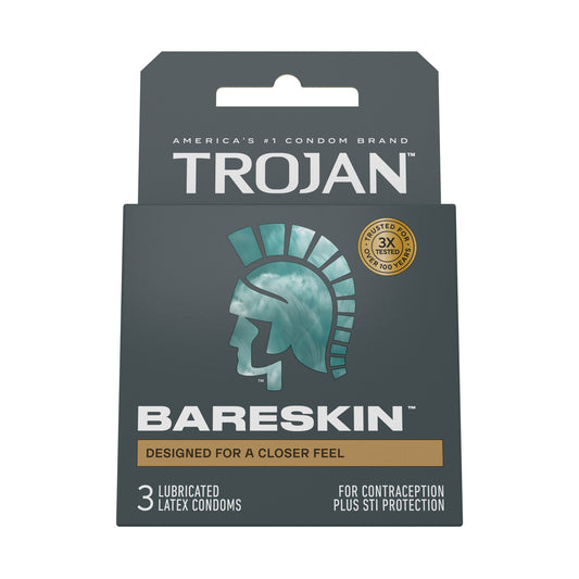 Paradise Marketing Trojan Sensitivity Bareskin Lubricated Condoms — 3 Pack - TJ95705