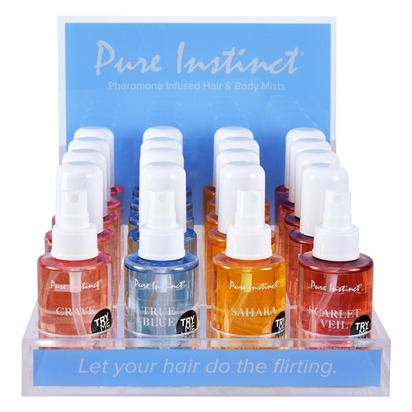 Classic Brands Pure Instinct Pheromone Hair & Body Mist Bundle — 21 Tester Display - PIN3000-99