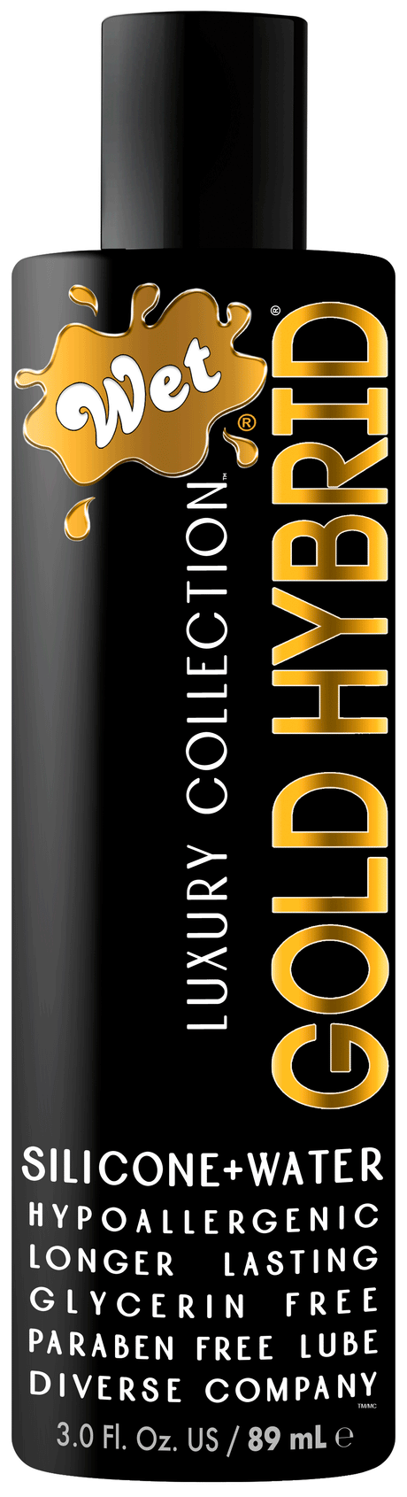 Wet Gold Hybrid Lubricant — Water/Silicone Blend, 3.1 fl oz - WT27204